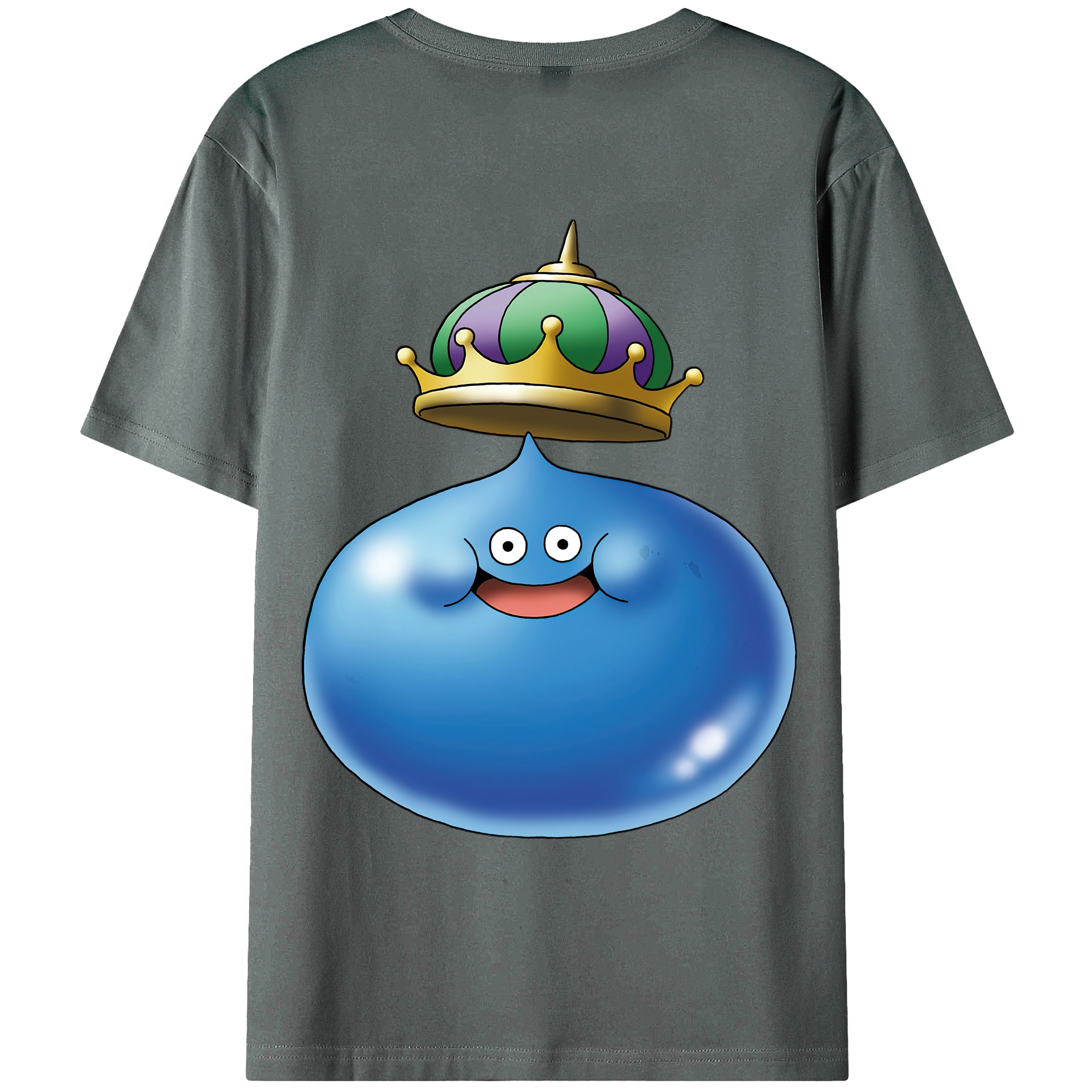 （画像用） ドラゴンクエスト Doragon Kuesuto Dragon Quest 綿100％ メンズ半袖Tシャツ（バックプリント） 通気性
